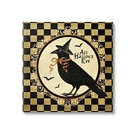 Stupell Industries All Hallow's Eve Halloween Crow Canvas Wall Art