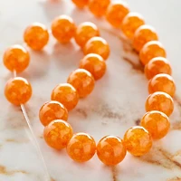 12 Pack:  Round Orange Quartzite Beads, 8mm by Bead Landing™