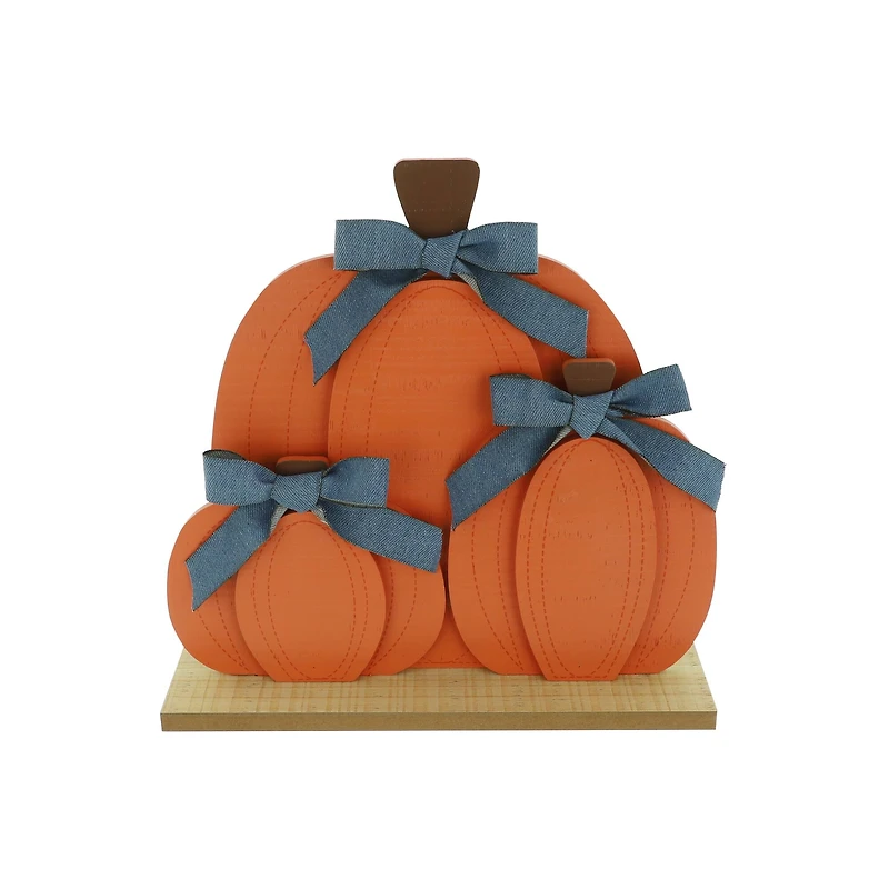 11.75" Pumpkins with Ribbons Tabletop Décor by Ashland®