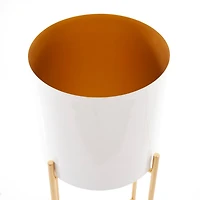 CosmoLiving by Cosmopolitan Set of 2 Iron Contemporary Planter