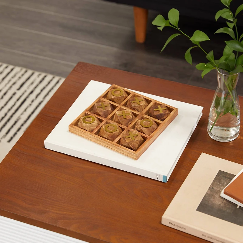 Brown Glam Game Set, 8" x 8" x 1"