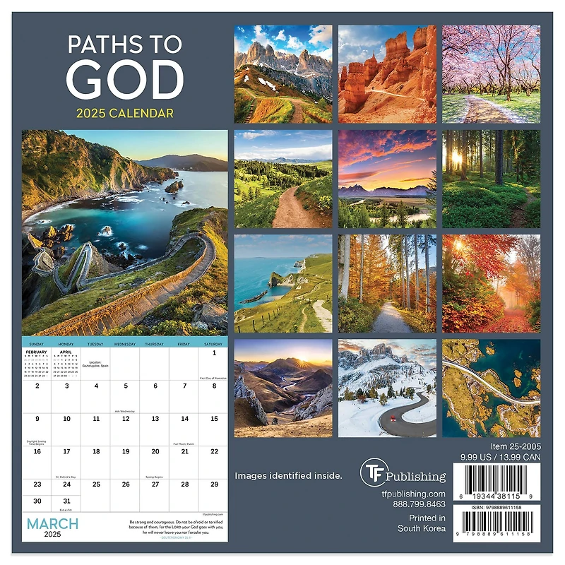 TF Publishing 2025 Paths to God Mini Calendar