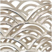 Silver Art Deco Arch Pattern Vase Set