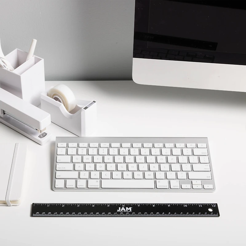 JAM Paper Metallic Stainless Steel Rulers