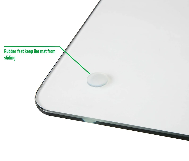 Mind Reader 24" Clear Glass Desk Pad