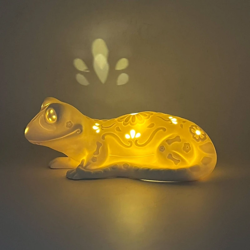 8.75" DIY LED Gecko Ceramic Décor by Ashland®