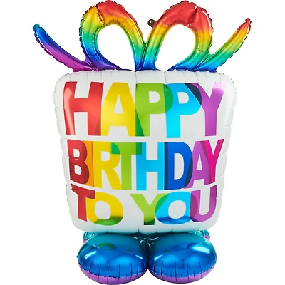 AirLoonz® 50" Birthday Present Foil Balloon