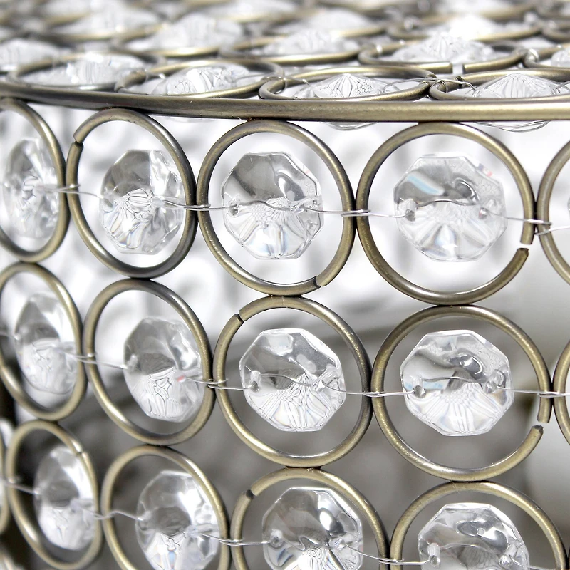 Lalia Home 12" Antique Brass Glam 2-Light Round Flush Mount