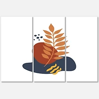 Designart - Abstract Flowers On Minimal Shapes VIII