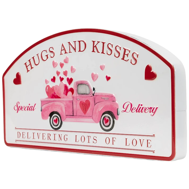 18" Hugs and Kisses Valentine's Day Wall Sign