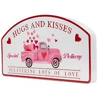 18" Hugs and Kisses Valentine's Day Wall Sign