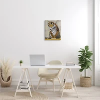 Stupell Industries Resting Jungle Tiger over Abstract Patterns Canvas Wall Art
