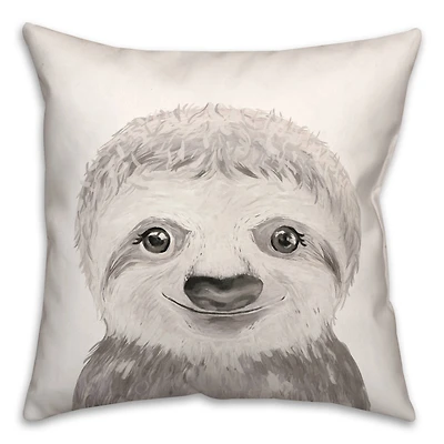 Baby Sloth 18" x 18" Throw Pillow