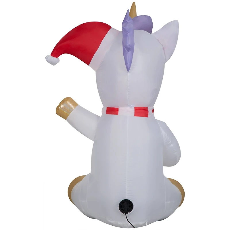 4.5ft. Airblown® Inflatable Christmas Sitting Unicorn