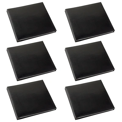 6 Pack: Black Mega Faux Leather Scrapbook, 12" x 12" by Recollections®