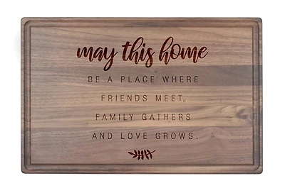 May This Home 17" x 11" Walnut Cutting Board