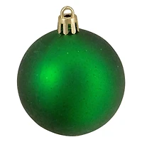 24ct. 2.5"  Xmas Green 4-Finish Shatterproof Christmas Ball Ornaments