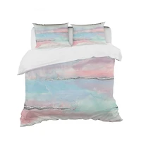 Designart 'Metallic Shabby Pink II' Shabby Bedding Set