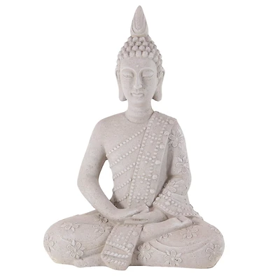 28" Gray Buddha Garden Sculpture