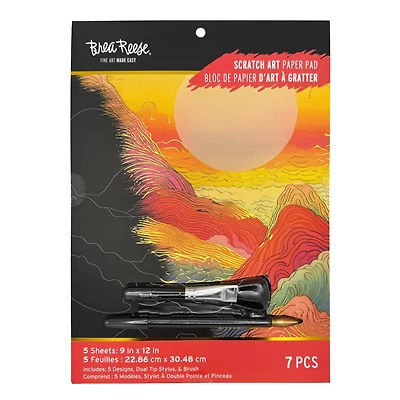 Brea Reese™ 9" x 12" Golden Hour Scratch Art Paper Pad