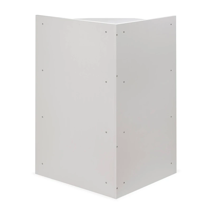 Badger Basket White Corner Cubby Storage Unit With Reversible Baskets