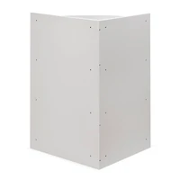 Badger Basket White Corner Cubby Storage Unit With Reversible Baskets