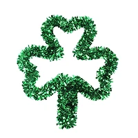 17" St. Patrick's Day Irish Tinsel Shamrock Window Silhouette Decoration