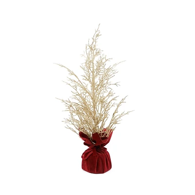 20" Unlit Artificial Christmas Tree in Velvet Base