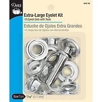 Dritz® Extra-Large Nickel Eyelet Kit with Tool, 7/16''