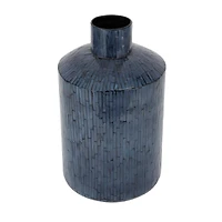 Blue Shell Contemporary Vase, 18" x 10" x 10"
