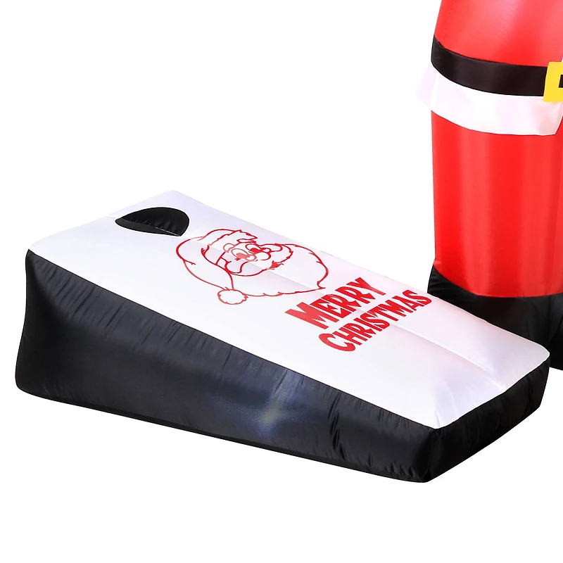 Airflowz Inflatable Santa & Reindeer Playing Cornhole