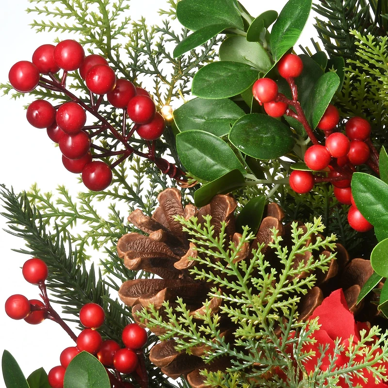 30" Warm White LED Decorated Vienna Waltz Wreath