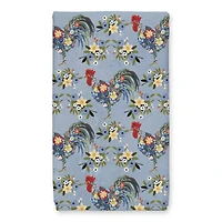 Floral Rooster Collage Blue 16" x 25" Towel Set
