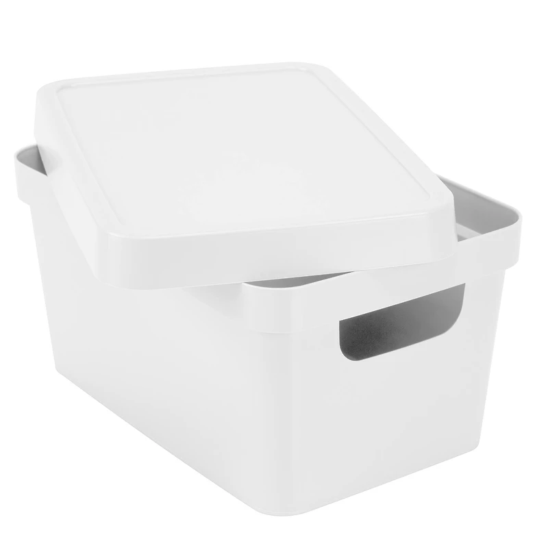 Simplify Small White Vinto Storage Box with Lid