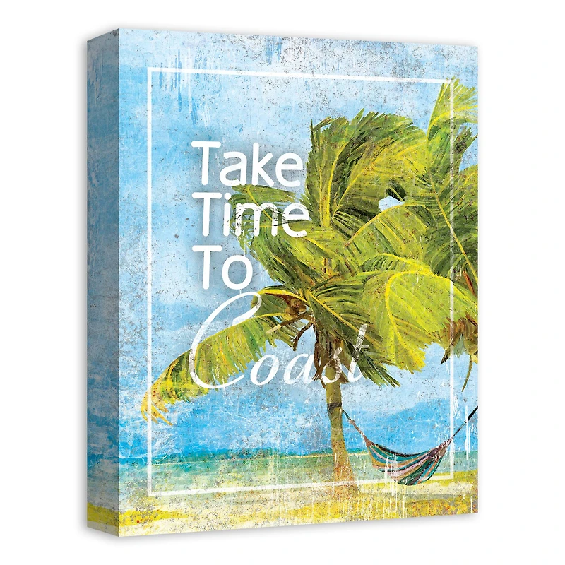 Take Time To Coast 12" x 16" Canvas Wall Art