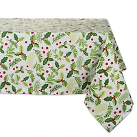 DII® 52" Boughs of Holly Print Tablecloth
