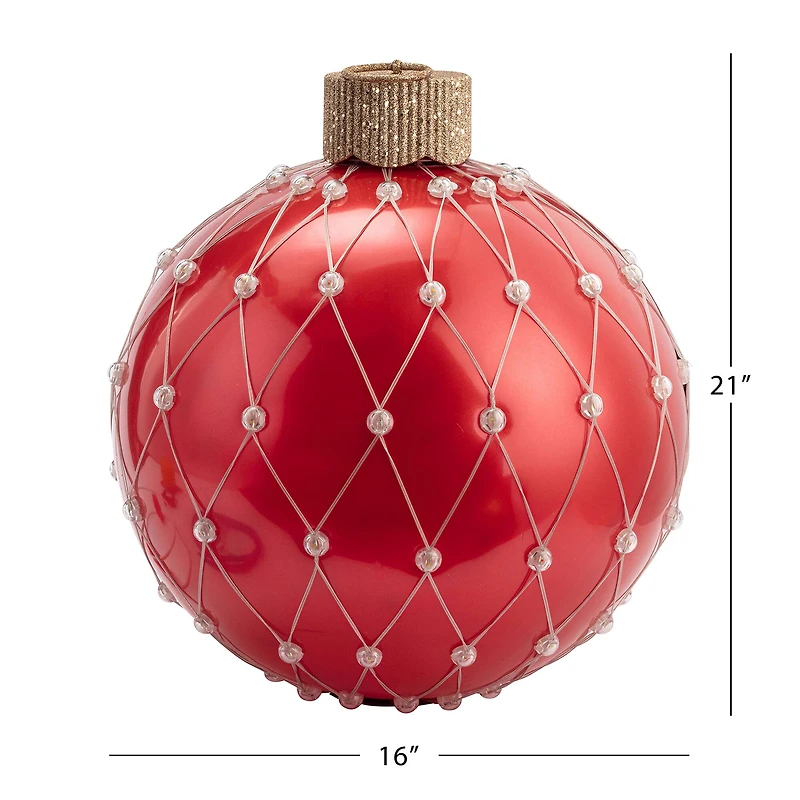 21" Red Outdoor Lightshow Ornament