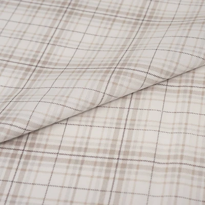 SINGER Christmas Grey Gingham Cotton Fabric