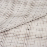 SINGER Christmas Grey Gingham Cotton Fabric