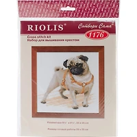 RIOLIS Pug Dog Counted Cross Stitch Kit