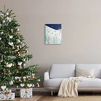Stupell Industries Skiing Night Sky Winter Slopes Canvas Wall Art