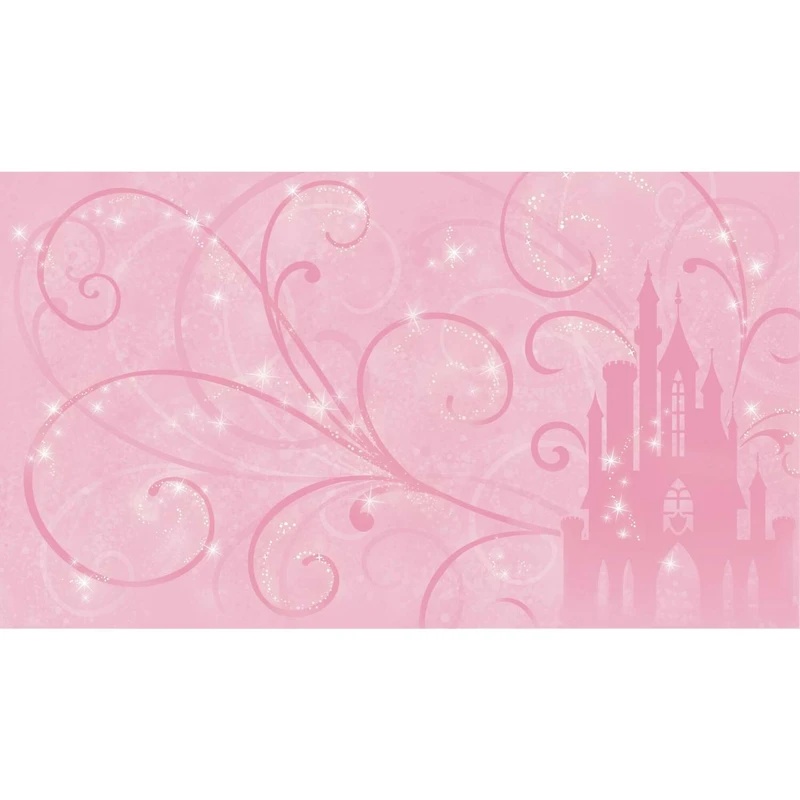 RoomMates Princess Scroll Castle Chair Rail Prepasted Mural