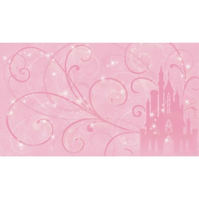 RoomMates Princess Scroll Castle Chair Rail Prepasted Mural