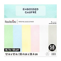 12" x 12" Embossed Paper Pad by Recollections™, 58 Sheets