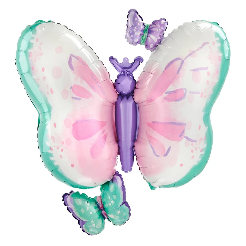SuperShape™ 29" Flutters Butterfly Shaped Foil Balloon