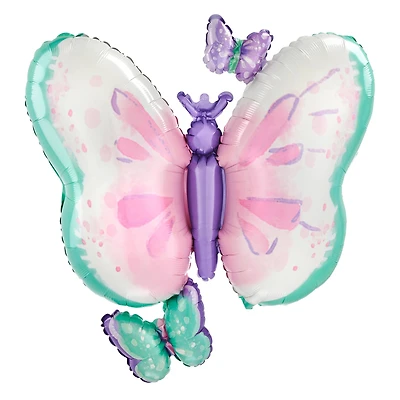SuperShape™ 29" Flutters Butterfly Shaped Foil Balloon