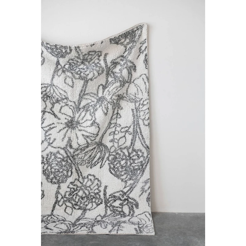 Hello Honey® Cotton Tufted Rug With Flower Pattern, 4ft. x 6ft.