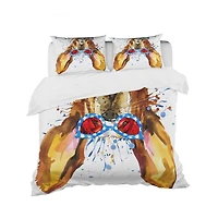 Designart 'Funny Brown Dog with Glasses