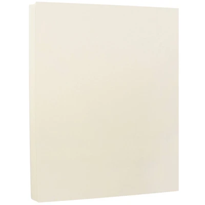 JAM Paper Strathmore Ivory Wove 8.5" x 11" Cardstock, 50 Sheets