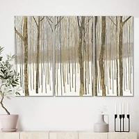 Designart - Forest in Winter Gold